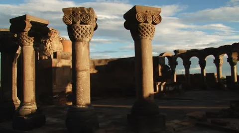 Ruined old temple 库存影片 1062875