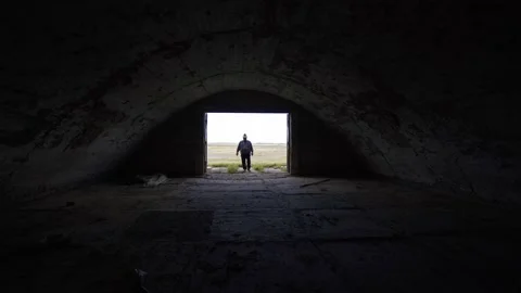 A ruined ranch without cows, pigs, sheep, animals. Empty stable, storage. Stock Footage 152533771
