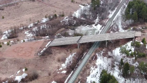 Ruined road Video stock 107376117