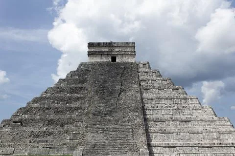 Ruined steps of ancient pyramid Stock Photos