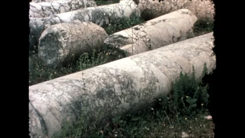 Ruined Structures and Columns Stock Footage 278040135
