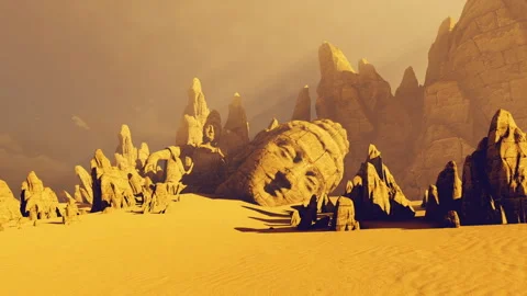 Ruined temple of an ancient civilization Stock Footage 321961884