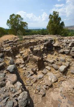 Ruines in Bethsaida Foto stock