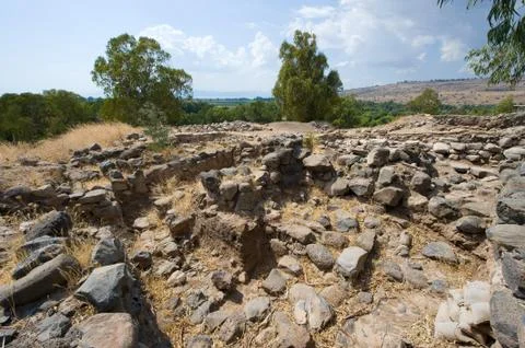 Ruines in Bethsaida Stock Photos