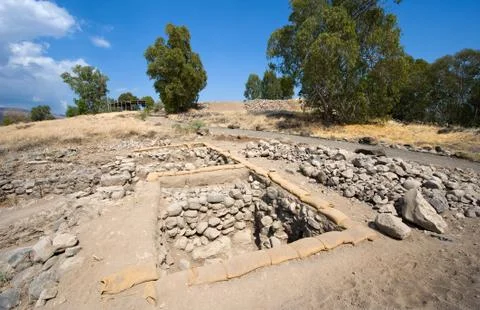 Ruines in Bethsaida Stock Photos
