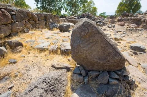 Ruines in Bethsaida Foto stock