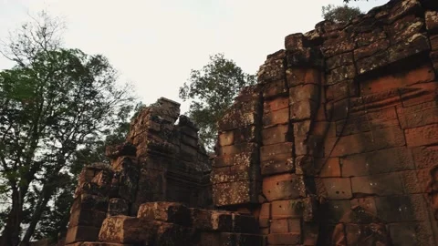 Ruins Of Abandon Temple - Angkor Wat 4k 스톡 동영상 132089341