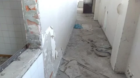 The ruins of an abandoned building Stock Footage 172938434