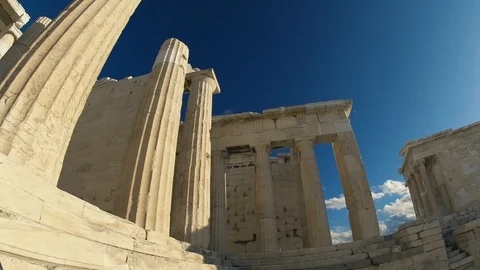 The Ruins of the Acropilos in Greece Stock Footage 87122471