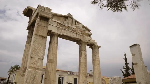 Ruins in the Acropolis Stock Footage 91789751