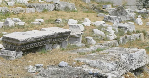 Ruins in the Acropolis Stock Footage 91798512