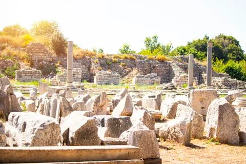 Ruins of the Agora in Ephesus Stock Photos