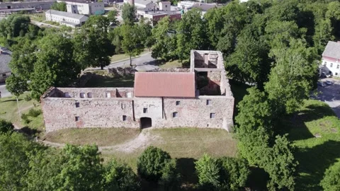 The ruins of the Aispute Castle. Stock Footage 204836843