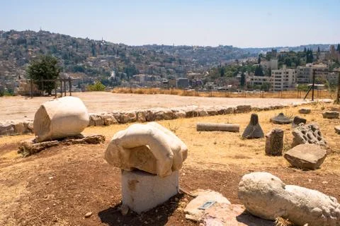 Ruins in Amman ctadel Stock Photos