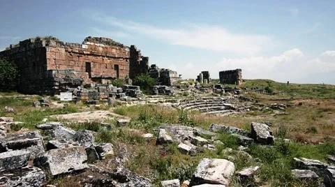 Ruins Of The Ancient Amphitheater Video stock 44669519