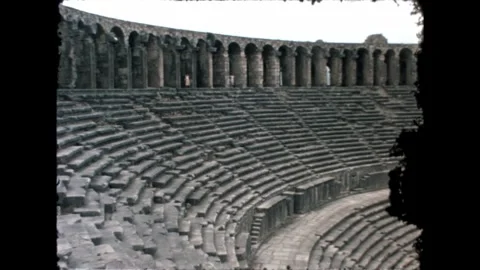 Ruins of Ancient Amphitheater Stock Footage 278040163