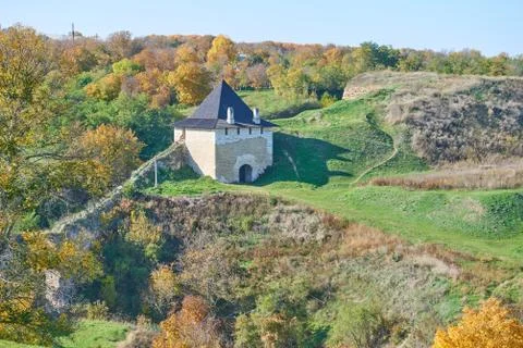 Ruins of the ancient castle Stock Photos