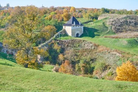 Ruins of the ancient castle Stock Photos