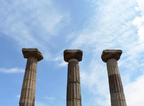 Ruins of ancient columns. Stock Photos