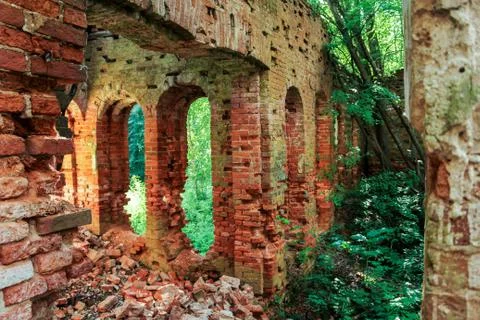Ruins of an ancient monastery. Stock Photos