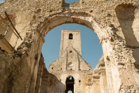 Ruins of ancient monastery Stock Photos