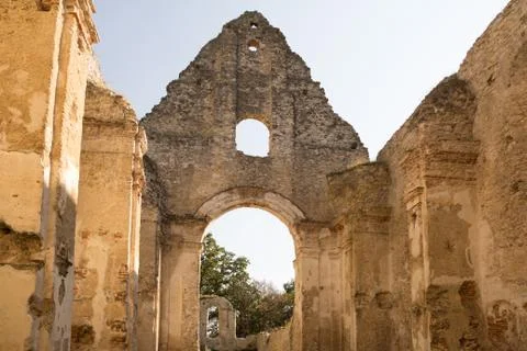 Ruins of ancient monastery Stock Photos