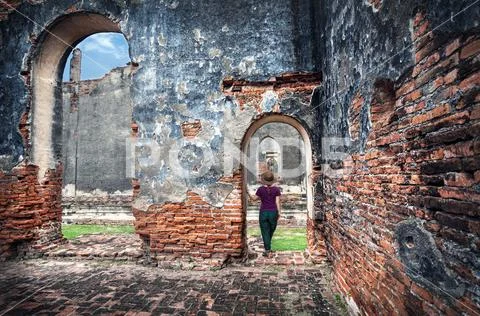 Ruins of Ancient Thailand Stock Photos