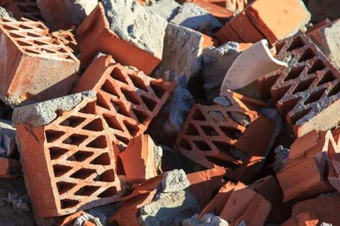 Ruins and bricks Stock Photos