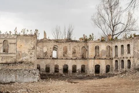 Ruins of bulding Stockfoto's
