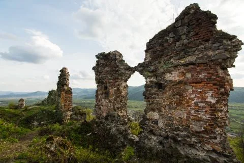 The ruins of the castle Stock Photos