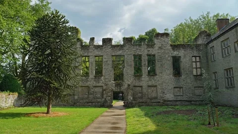 The ruins of Cavendish House 4K Hyperlapse Video, Leicester England UK Stock Footage 138236719