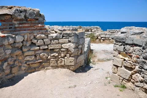 Ruins of Chersonesos Stock Photos