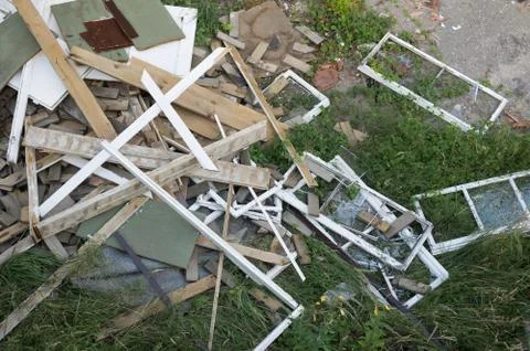 Ruins of collapsed building Stock Photos