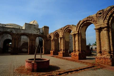 Ruins of convent of san agustin in zaña abandoned XVII century, chiclayo,peru Stock Photos