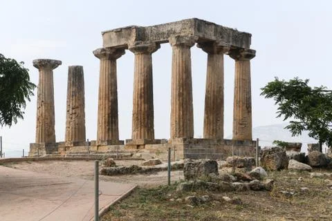 The ruins of Corinth Stock Photos