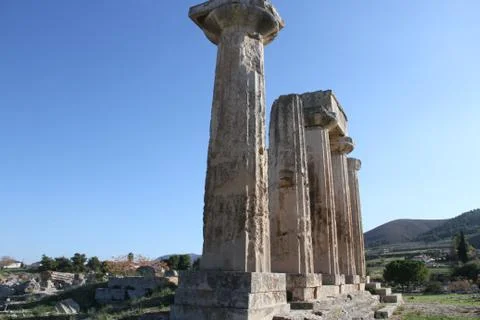 Ruins of Cornithos, Greece Stock Photos