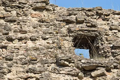 Ruins of a defensive wall Stock Photos