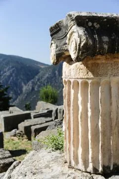 Ruins of Delphi Stock Photos