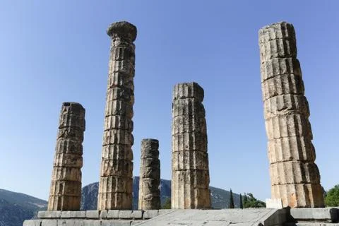 Ruins of Delphi Stock Photos