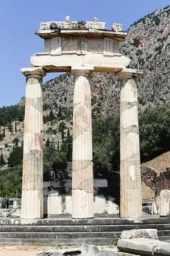 Ruins of Delphi Stock Photos
