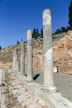 Ruins of Delphi Stock Photos