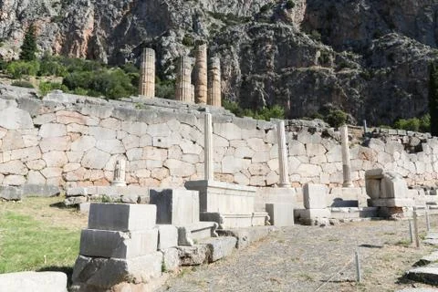 Ruins of Delphi Stock Photos
