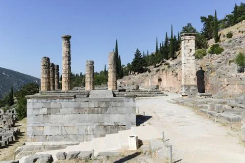 Ruins of Delphi Stock Photos