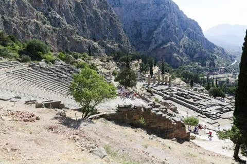 Ruins of Delphi Stock Photos