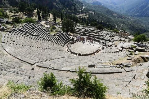 Ruins of Delphi Stock Photos
