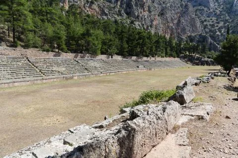 Ruins of Delphi Stock Photos