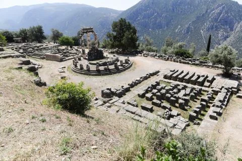 Ruins of Delphi Stock Photos