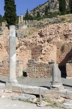 Ruins of Delphi Stock Photos