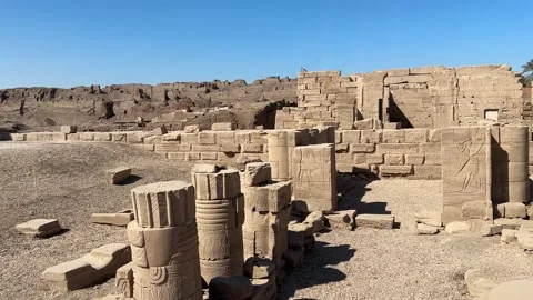 Ruins in the Dendera Temple complex, Egypt Stock Footage 316554611
