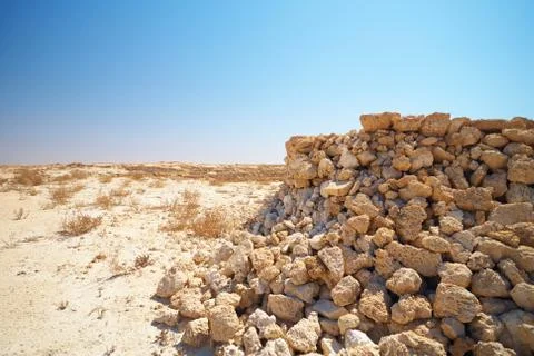 Ruins in desert Stock Photos